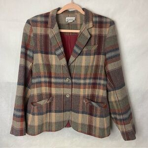 ♥️6 Hour SALE♥️ Gorgeous Earth Tones Campus Casual Plaid Women's Blazer